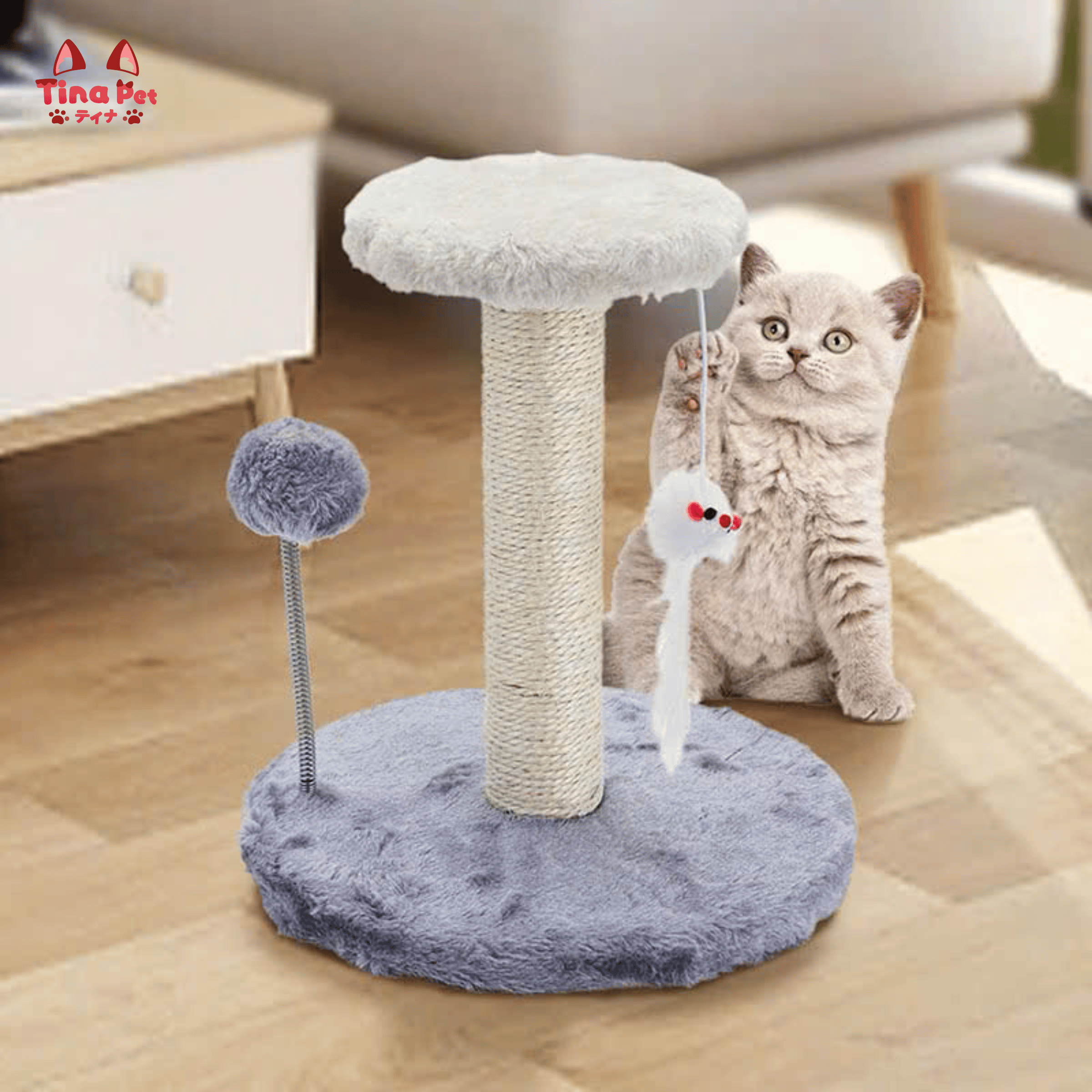 Trụ Cào Móng Cho Mèo TINA PET – Giải Tỏa Bản Năng, Bảo Vệ Nội Thất